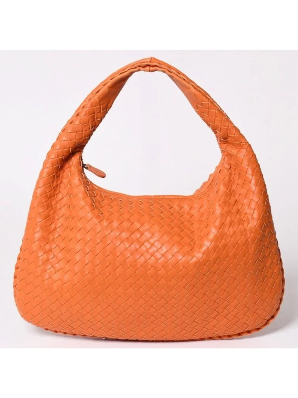 Bottega Veneta Hobo Intrecciato Leather Orange